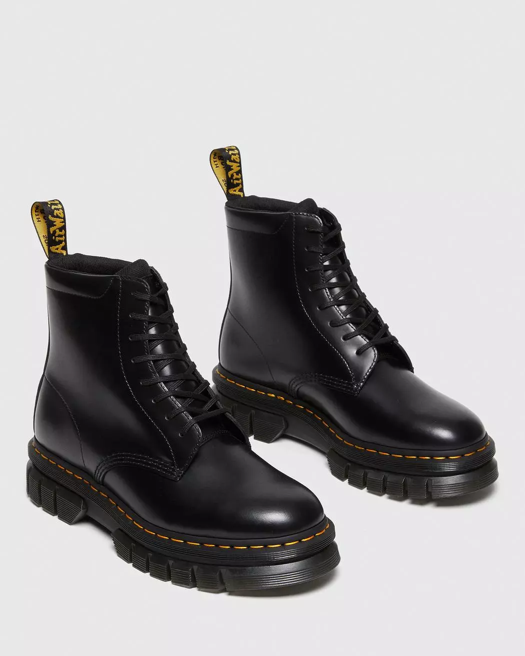 Black Polished Smooth Leather Boots by Dr. Martens - Style 27833001