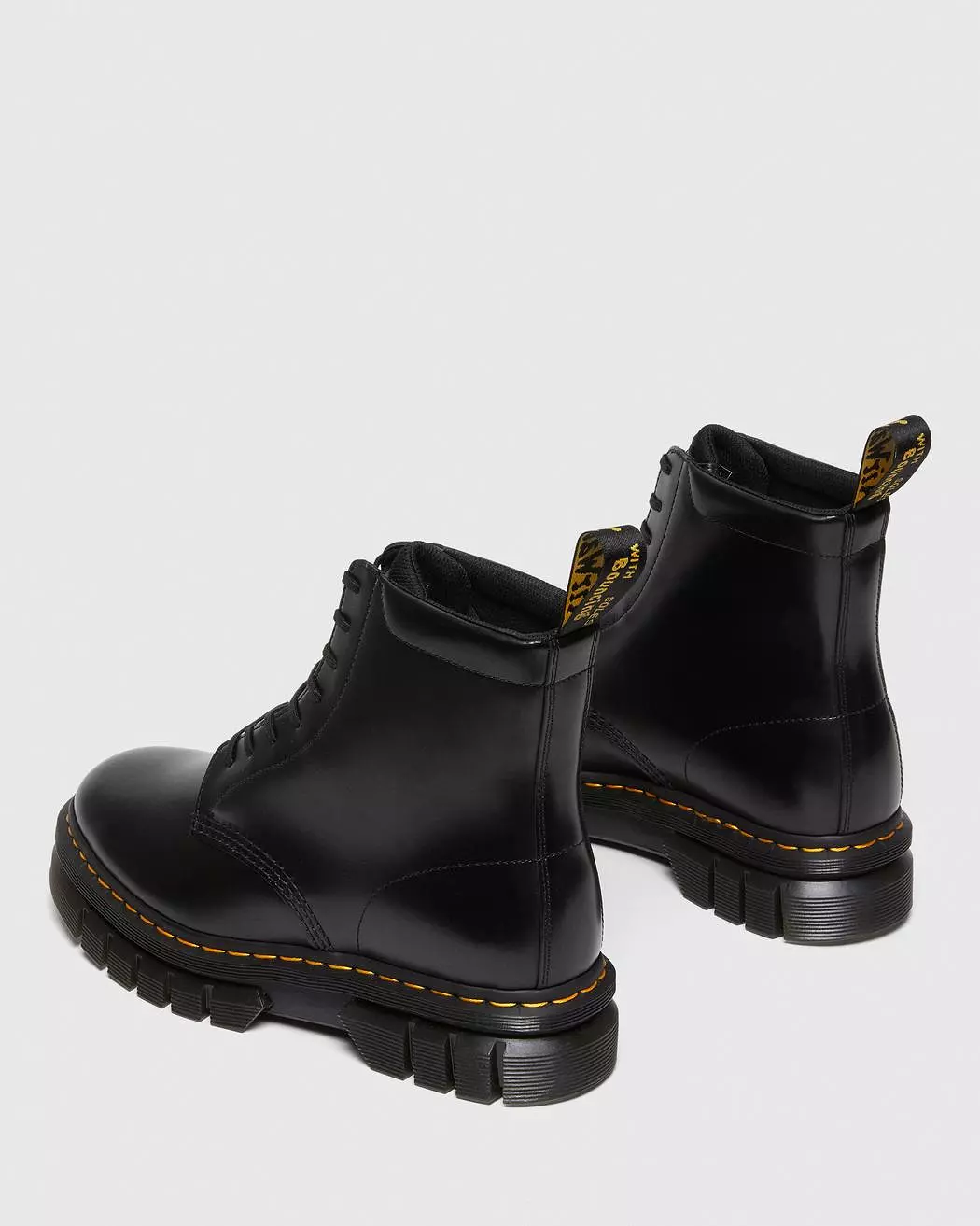 Black Polished Smooth Leather Boots by Dr. Martens - Style 27833001