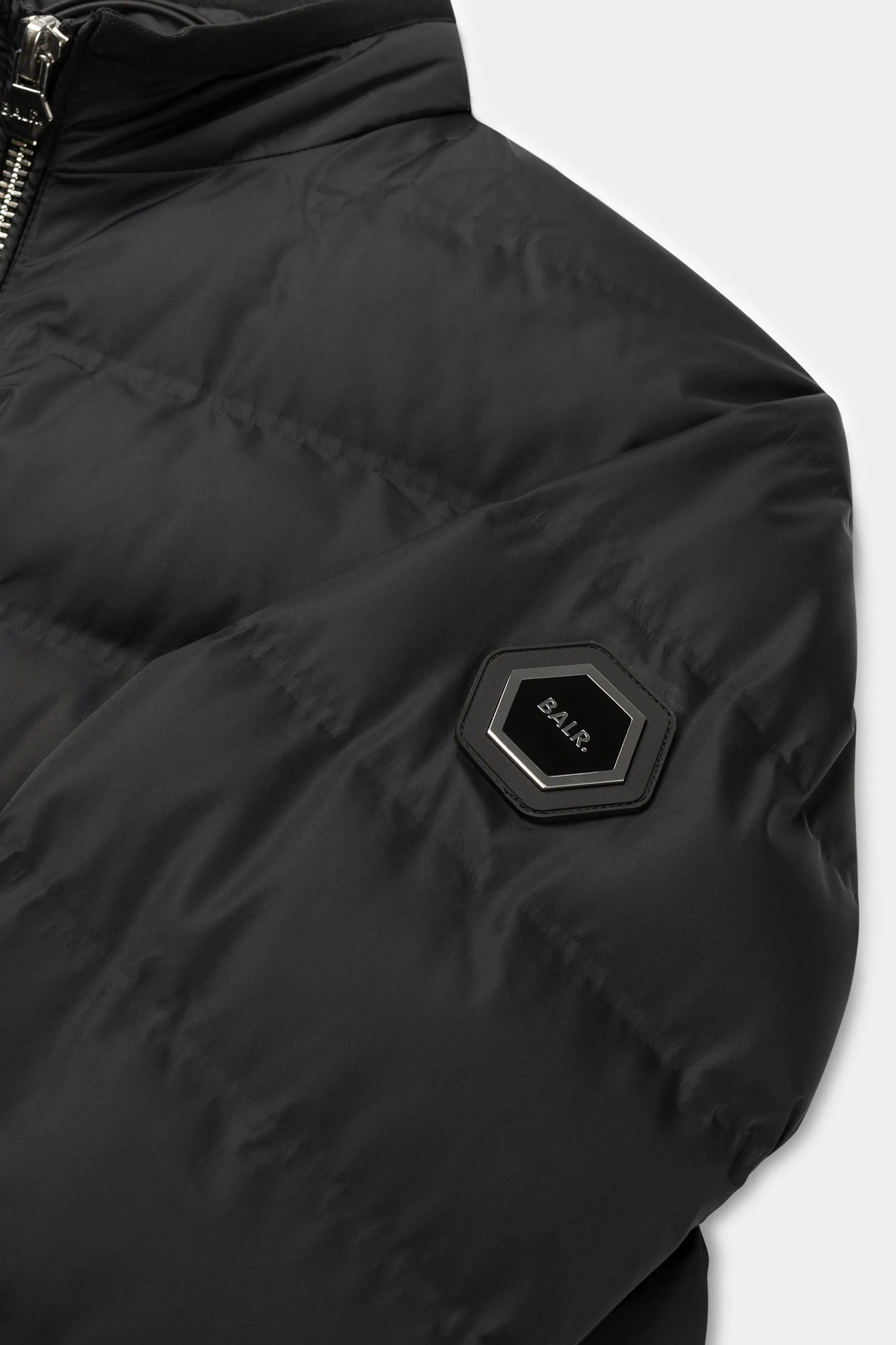 Black Q-Series Regular Fit Puffer Jacket