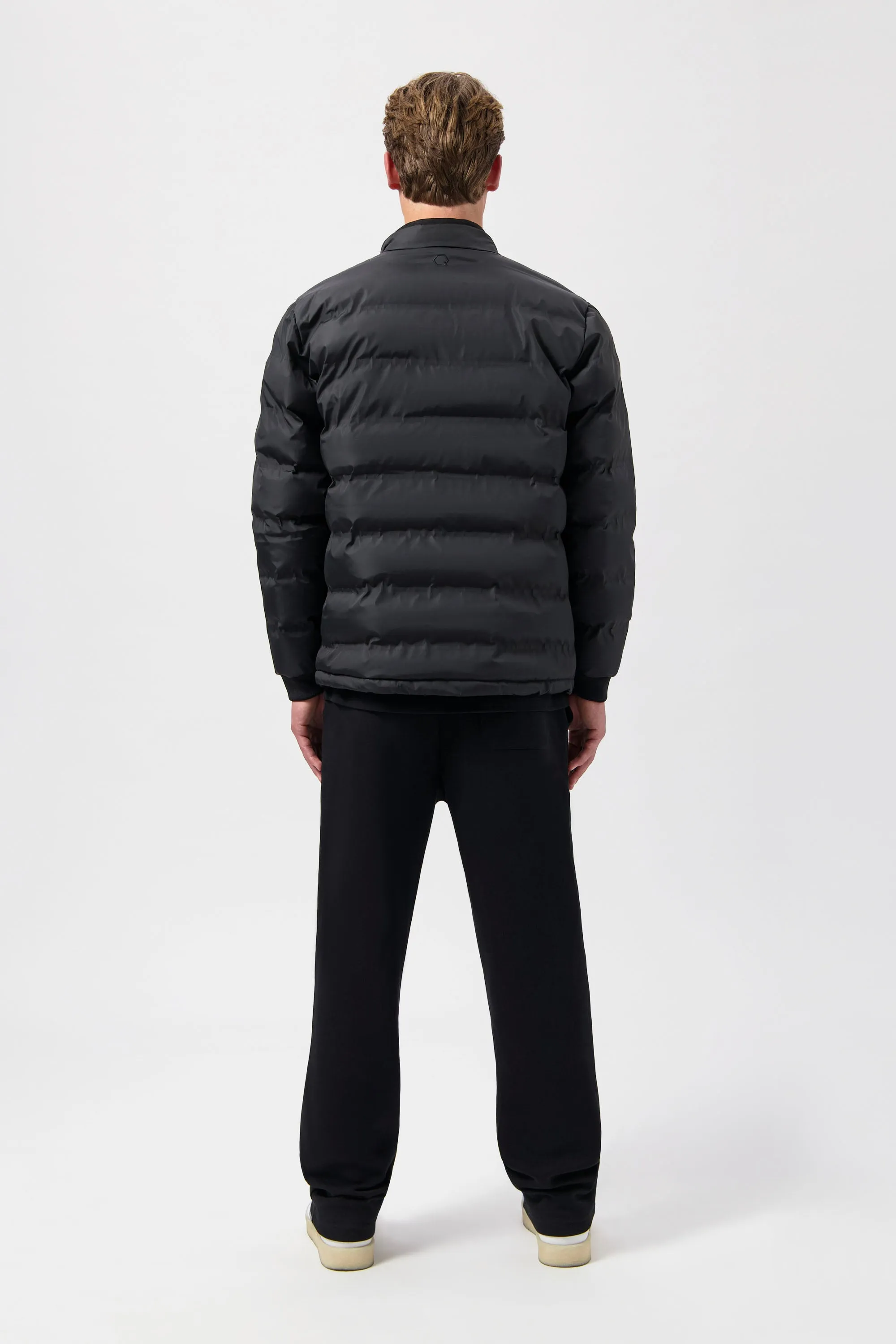 Black Q-Series Regular Fit Puffer Jacket