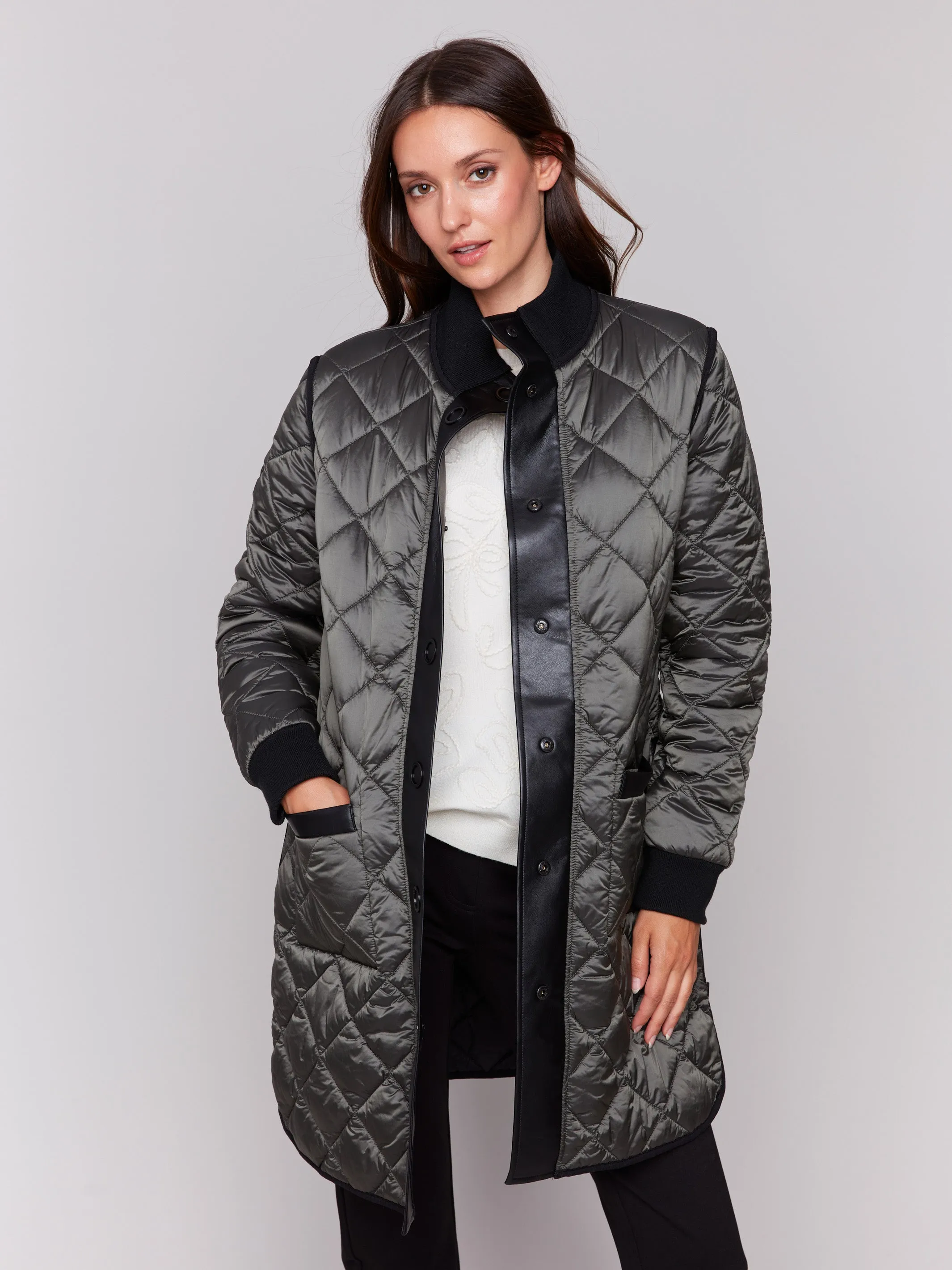 Black Reversible Quilted Puffer Jacket