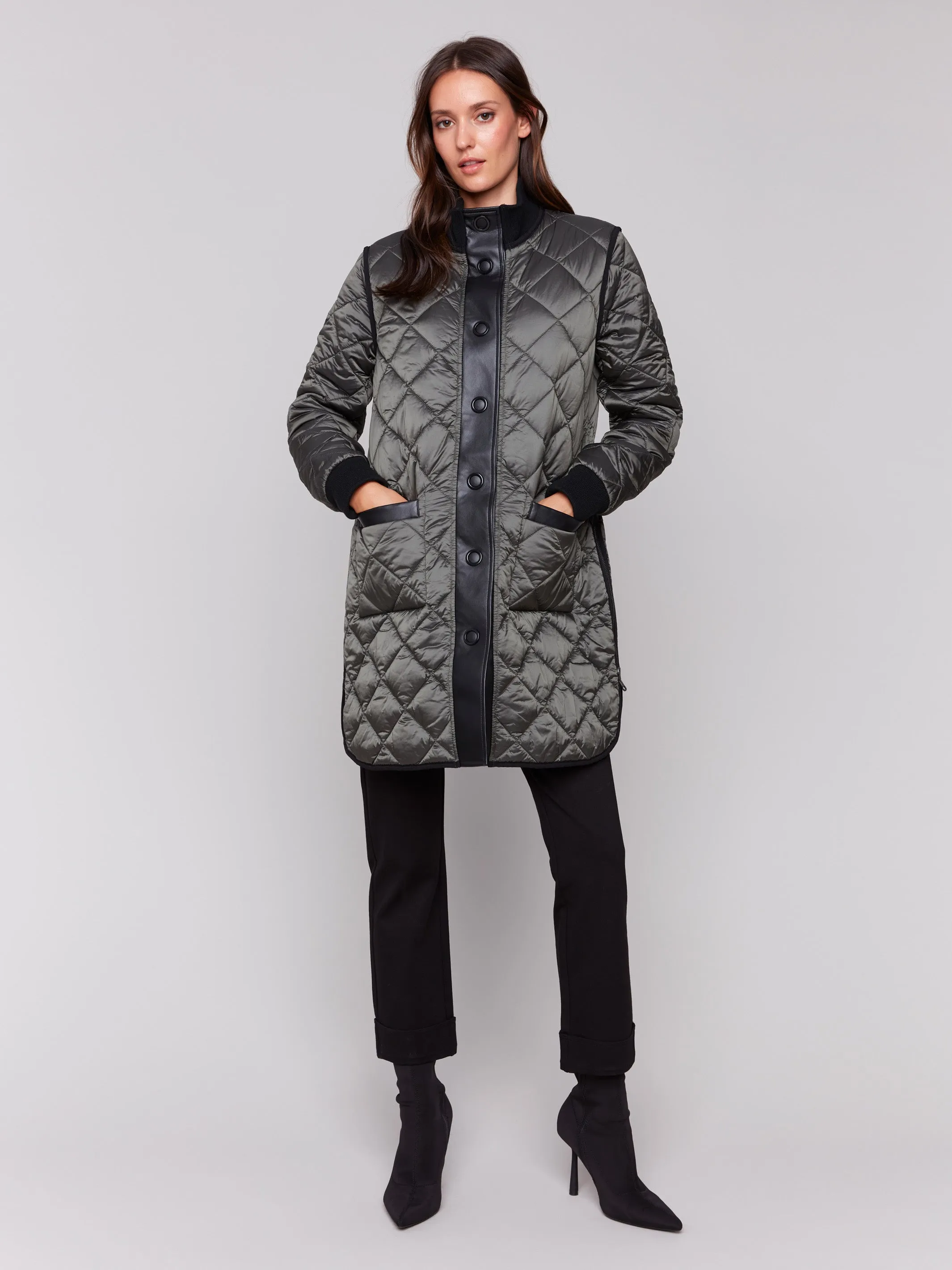 Black Reversible Quilted Puffer Jacket