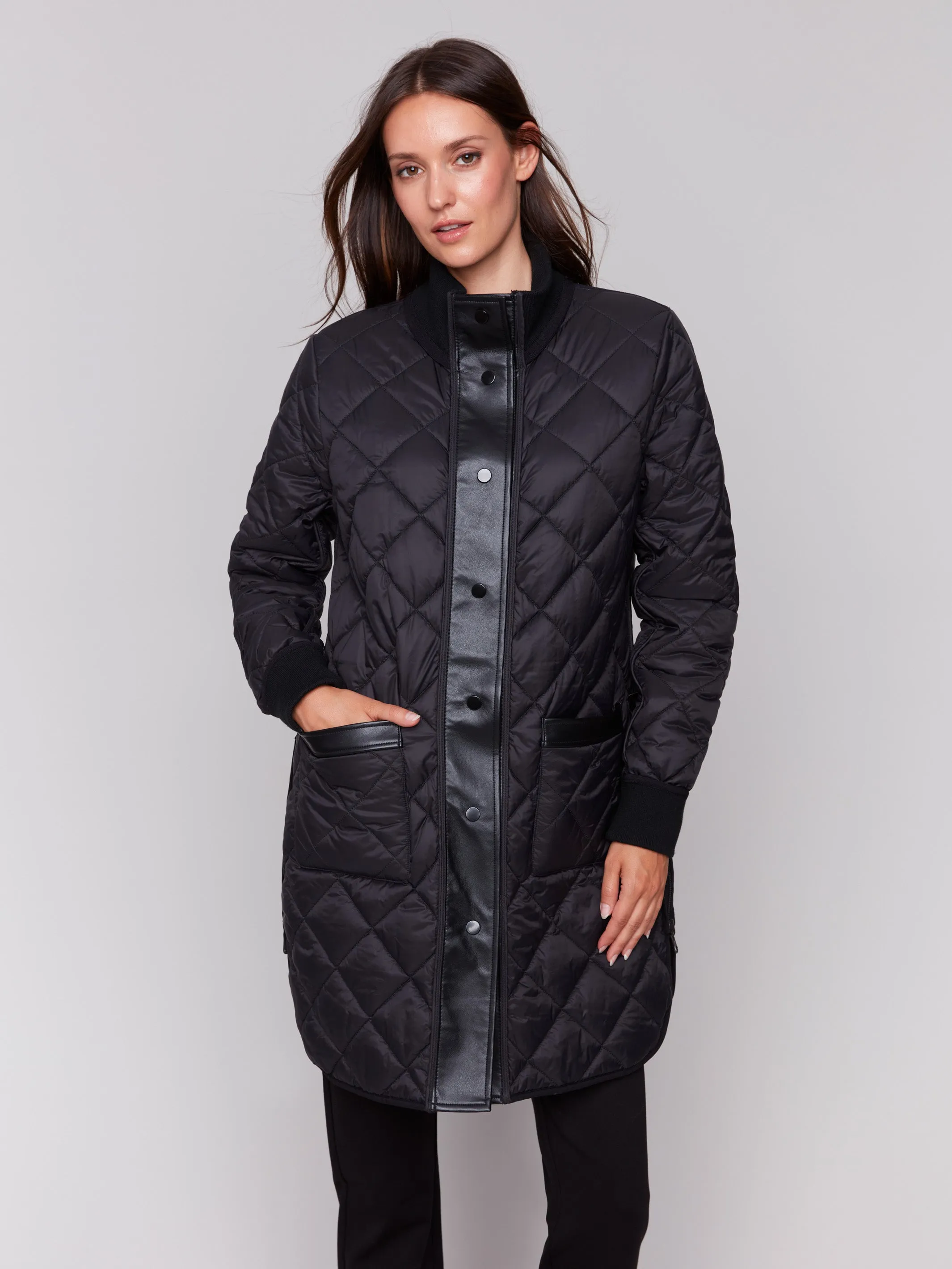 Black Reversible Quilted Puffer Jacket