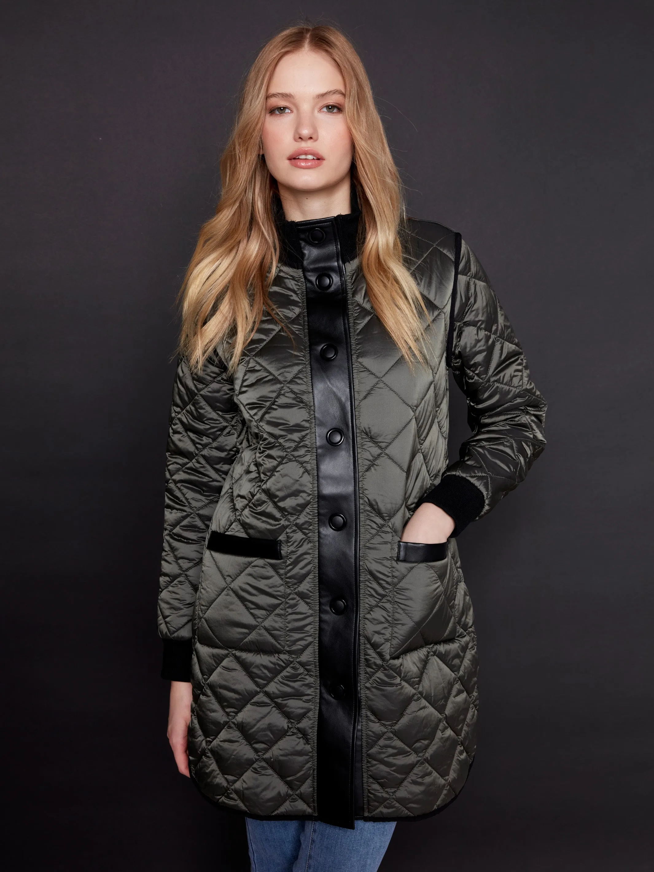 Black Reversible Quilted Puffer Jacket