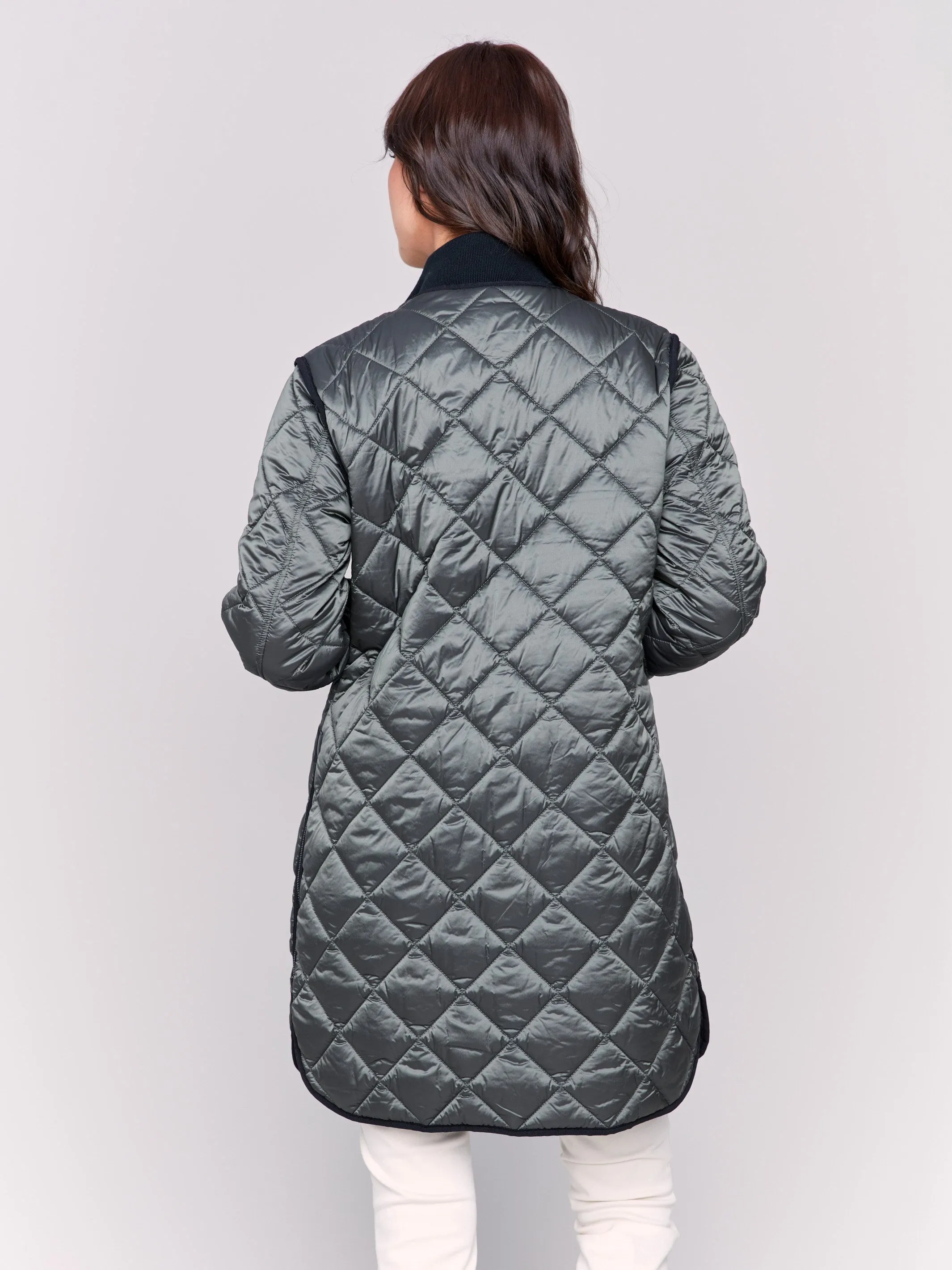 Black Reversible Quilted Puffer Jacket