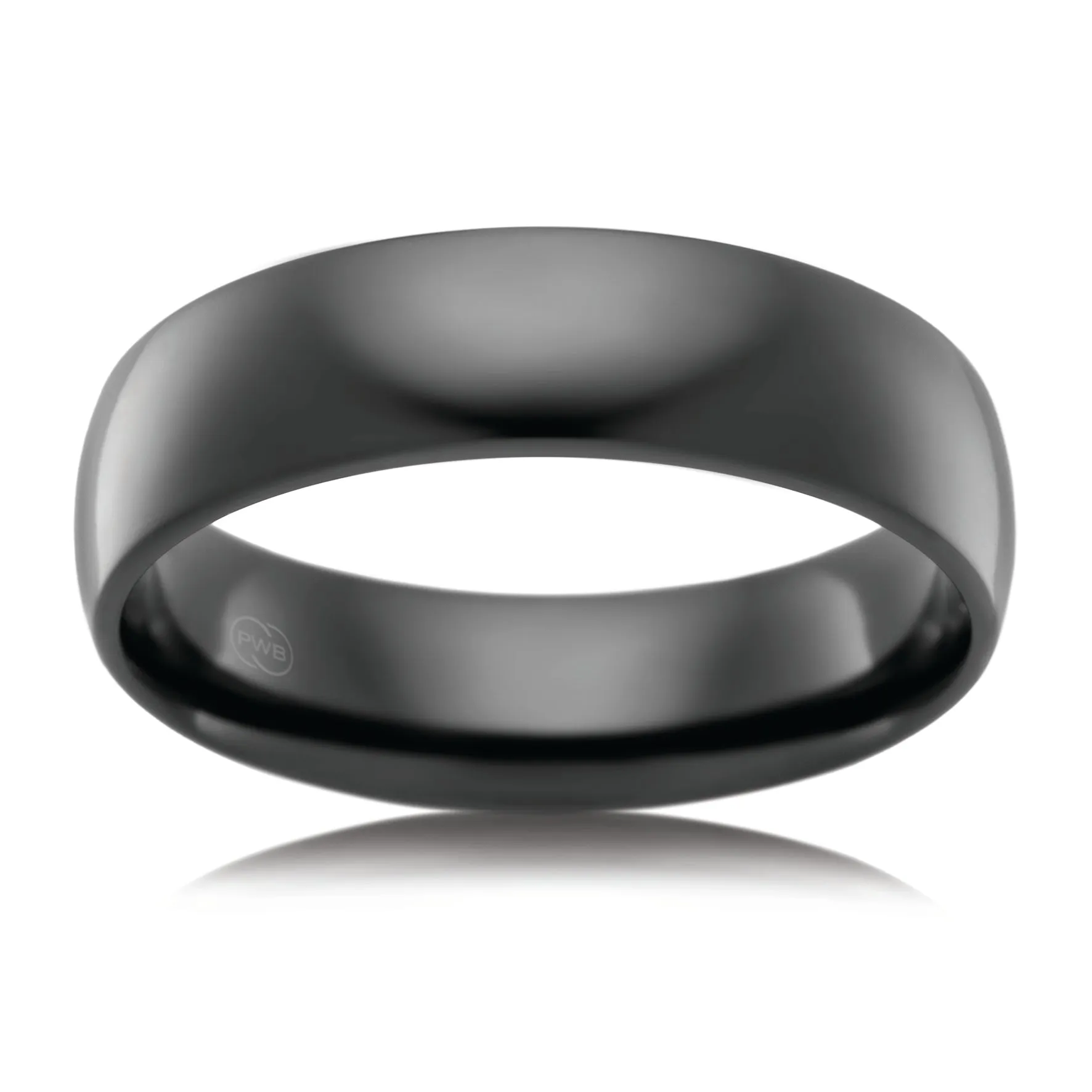 Black Zirconium Comfort Wedding Band