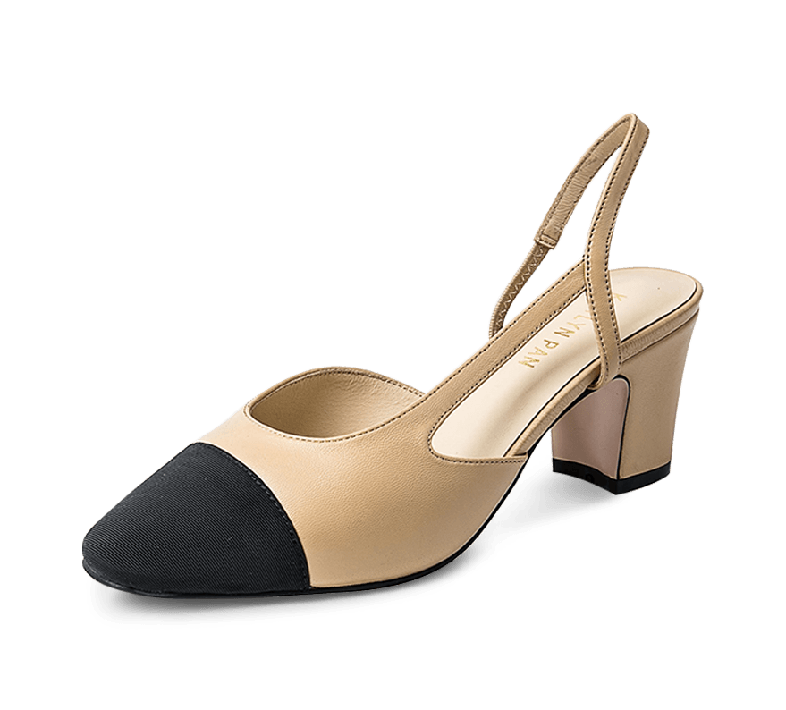 Block Heel Slingback Sandals