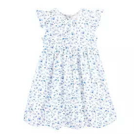 Blue Begonias Toddler Ruffle Dress - Cute & Stylish Baby Club Chic Option