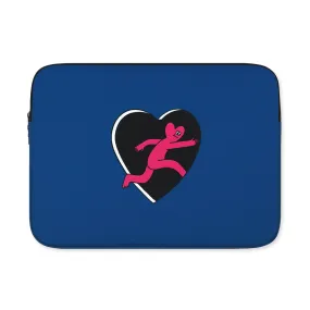 Blue Black Heart Laptop Sleeves iPad Cases Protective Covers Handbags Square Pouches Designer Artist Pr