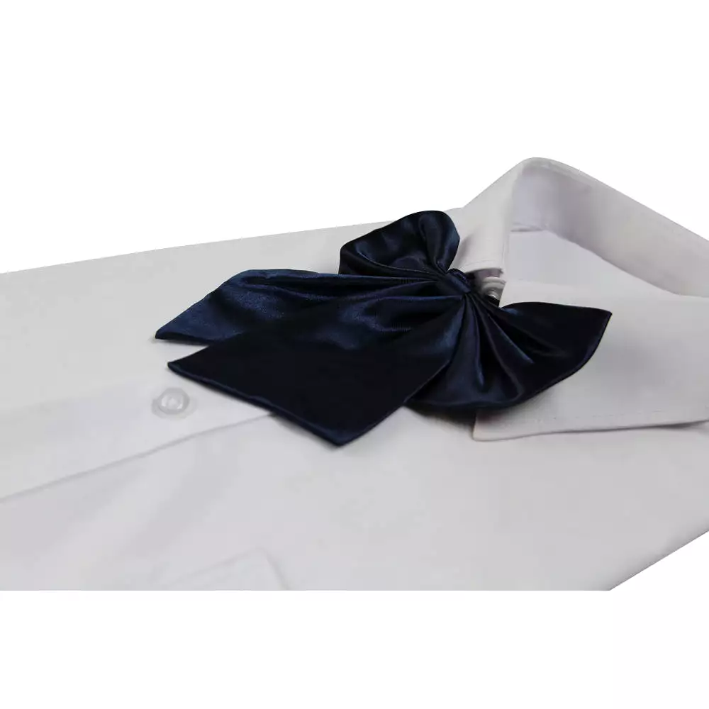 Blue Bow Tie Women's Shirt with Collar