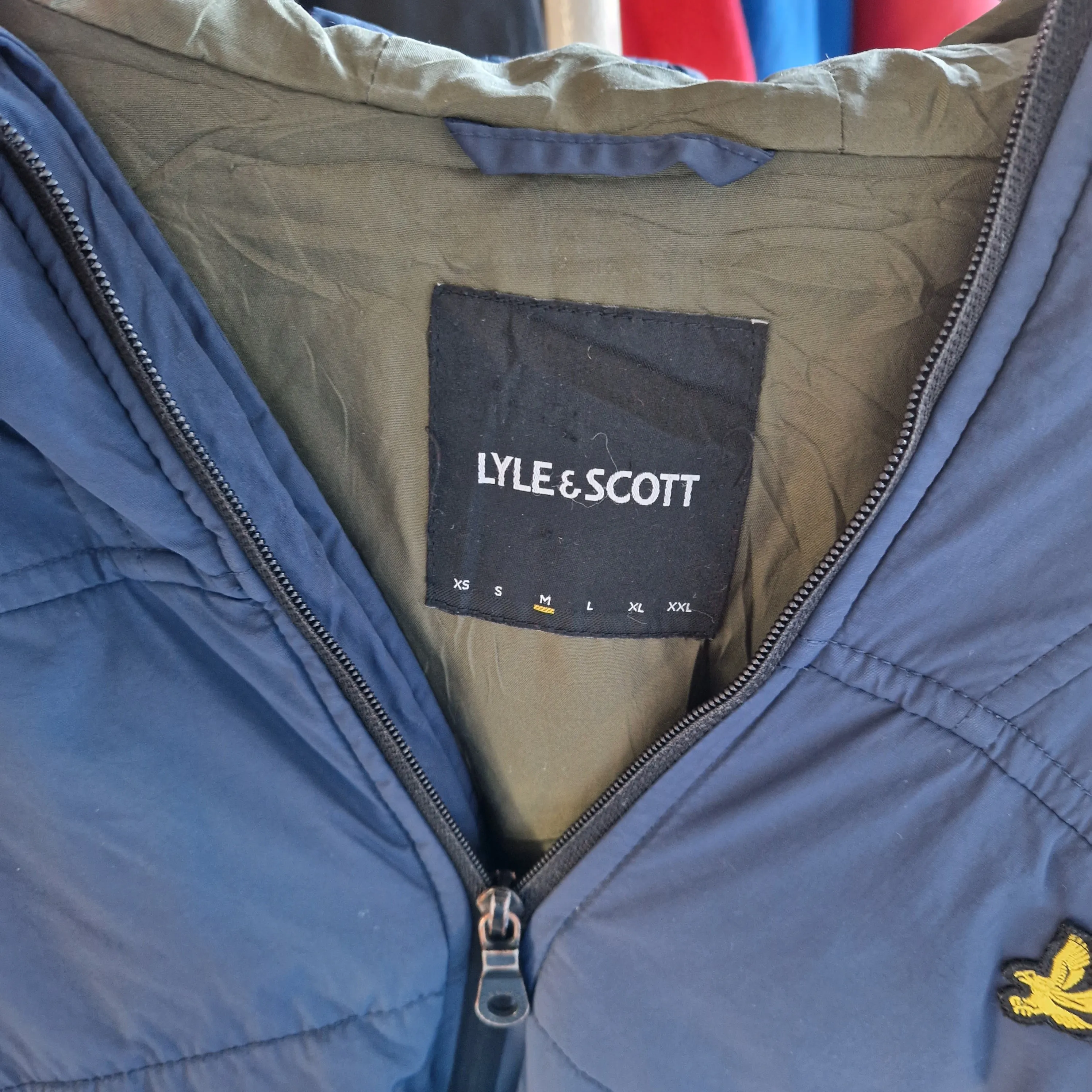 Blue Lyle and Scott Puffer Jacket Size Medium