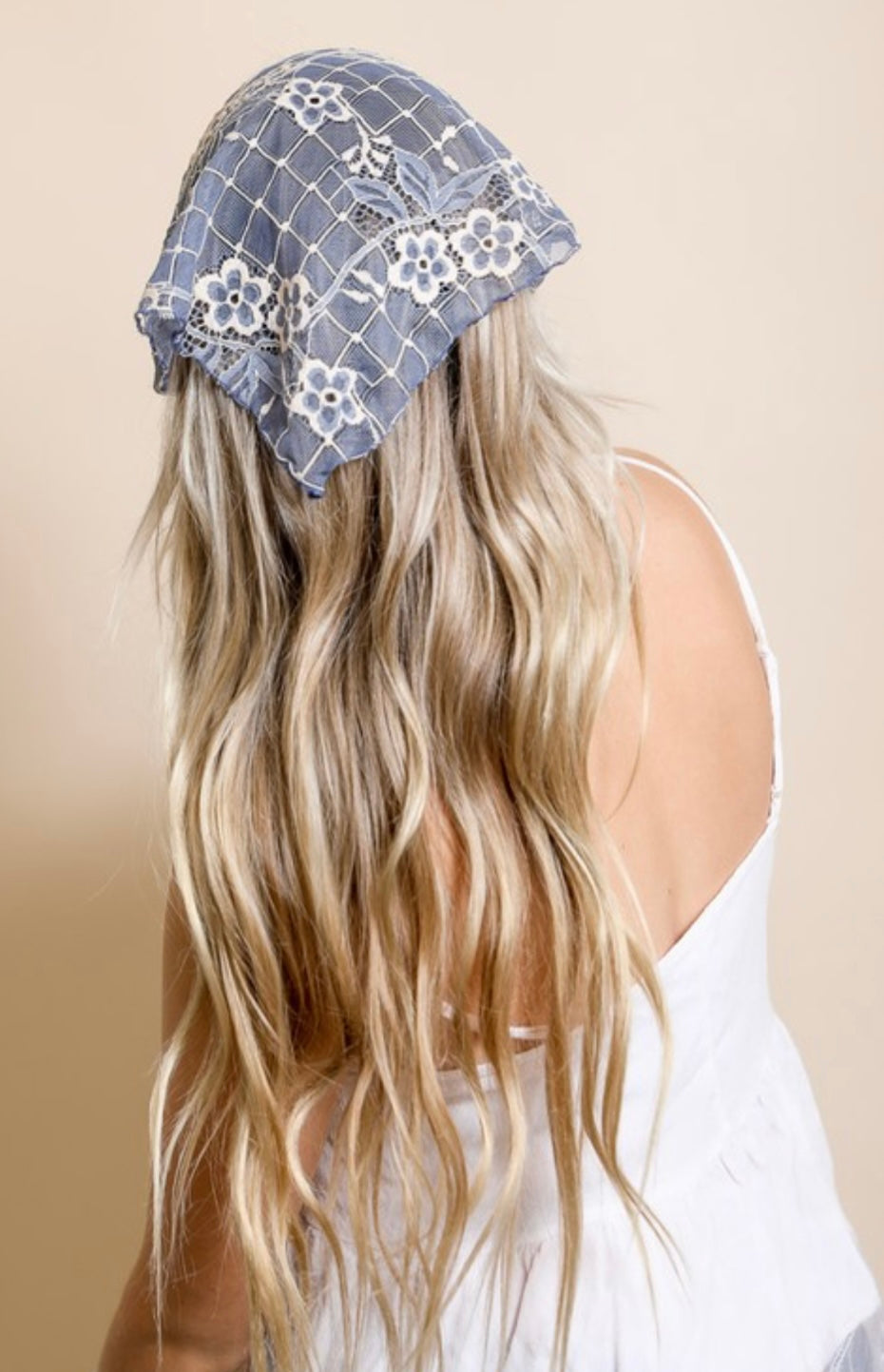 Bohemian lace flower headband