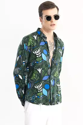 Botanical green shirt