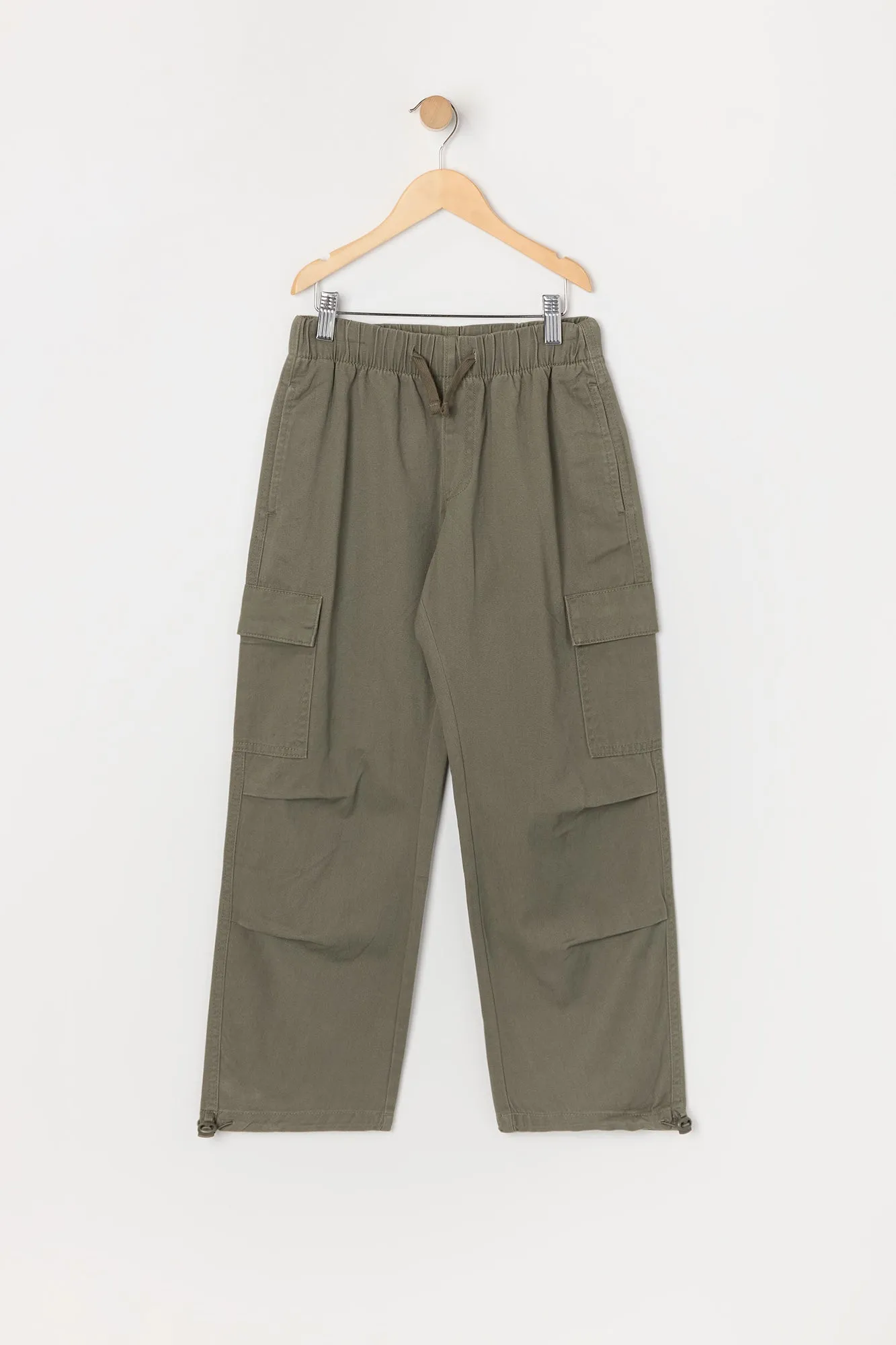 Boys Hem Parachute Cargo Pants