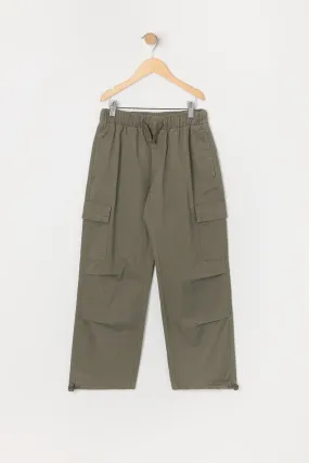 Boys Hem Parachute Cargo Pants