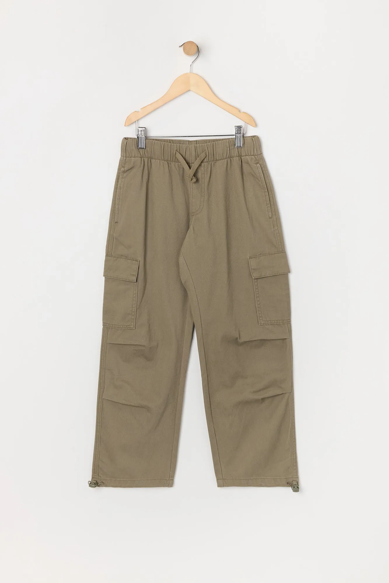 Boys Hem Parachute Cargo Pants