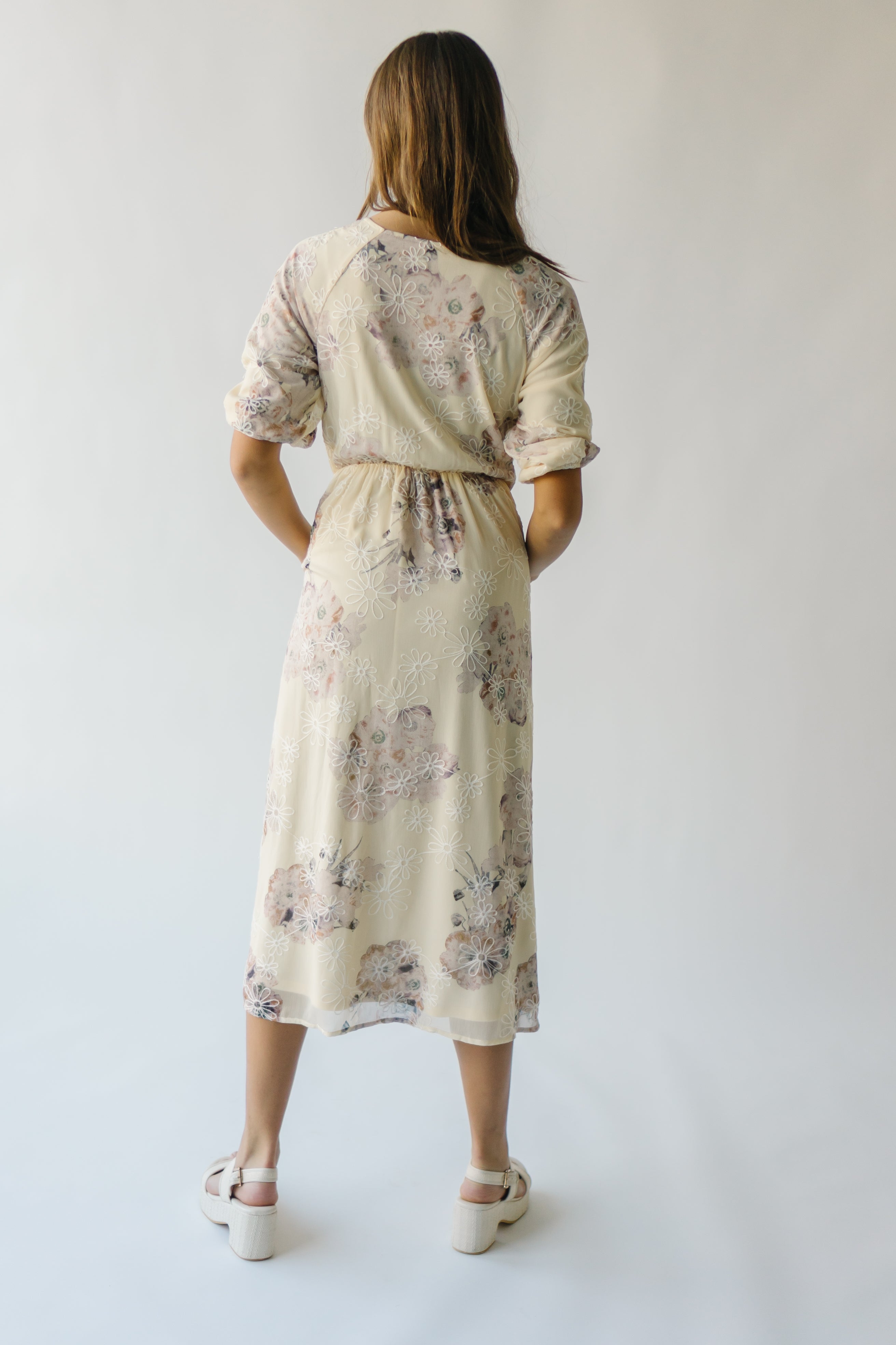 Brevort Watercolor Floral Dress Cream Multi - Buy Now!