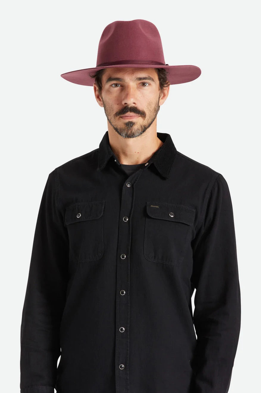 Brixton Cohen Cowboy Hat Mahogany