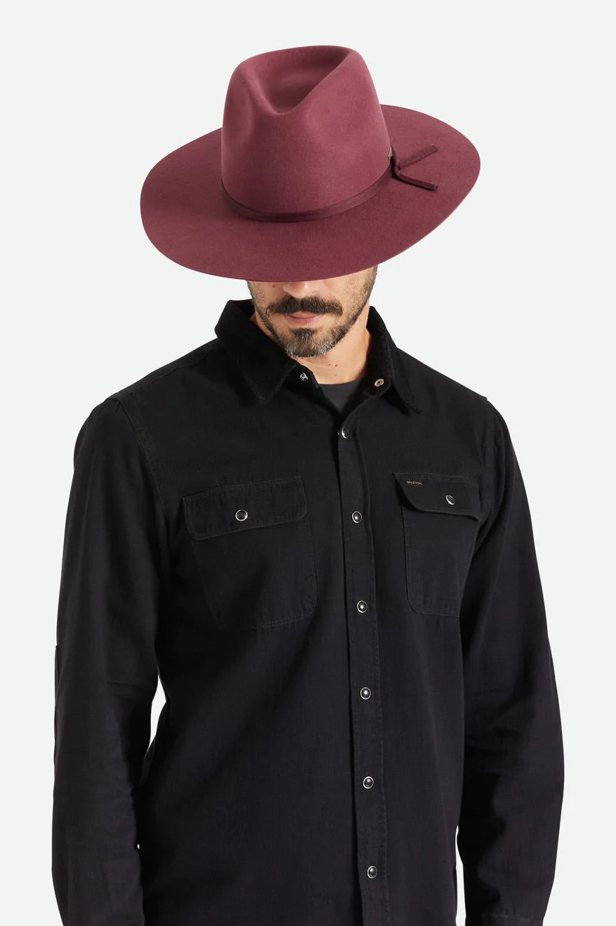 Brixton Cohen Cowboy Hat Mahogany