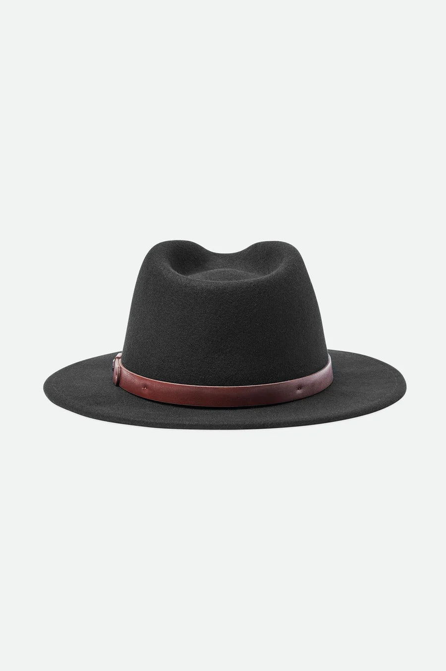 Brixton Messer Fedora Hat - Black Brown