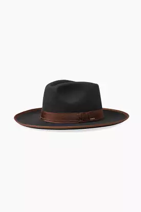 Brixton Reno Fedora Cowboy Hat - Black/Brown - Google SEO friendly: Brixton Reno Cowboy Hat Black/Brown.