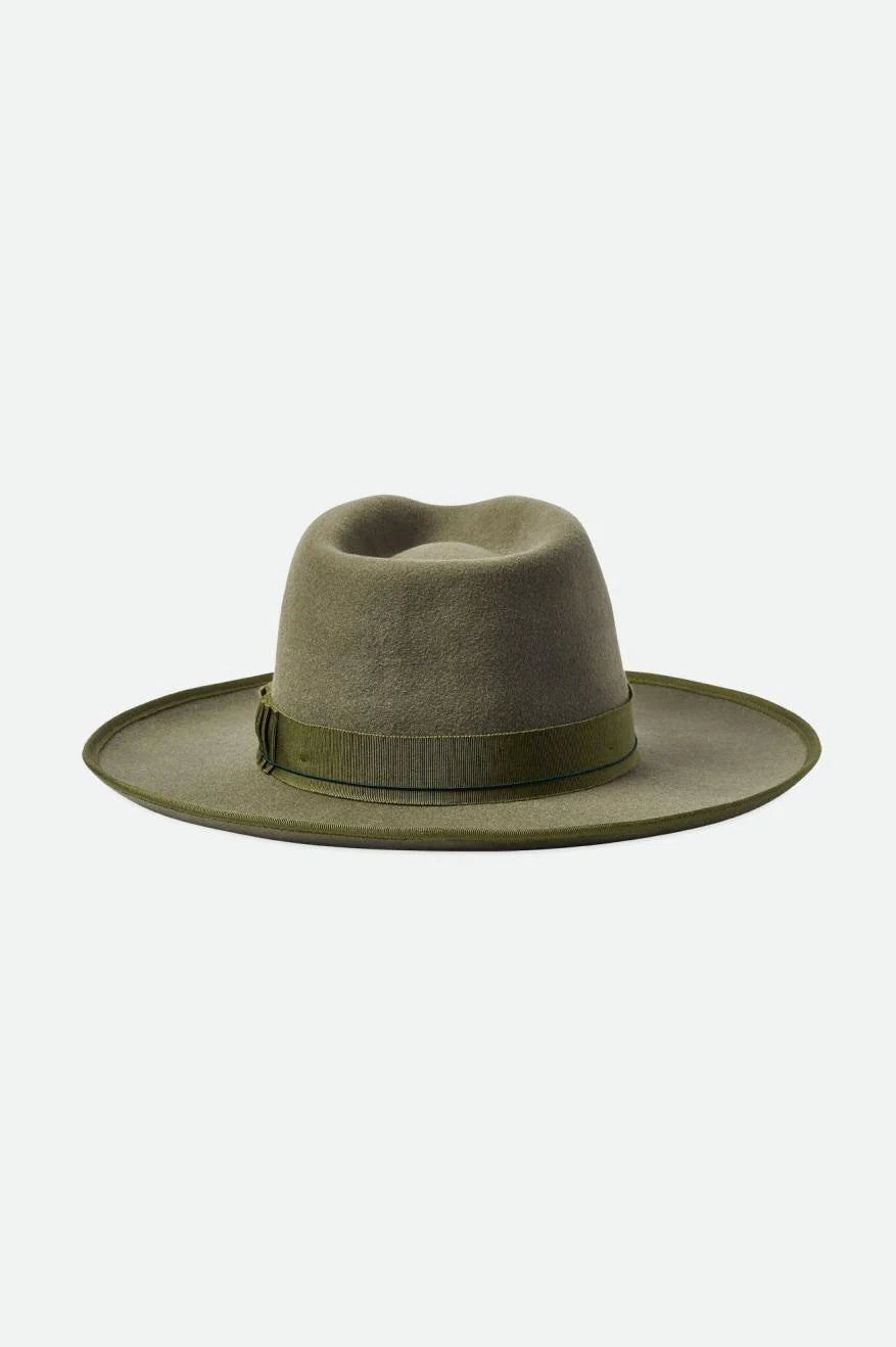 Brixton Reno Fedora Hat - Olive Surplus