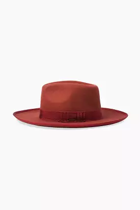 Brixton Reno Fedora Hat - Red/Burgundy