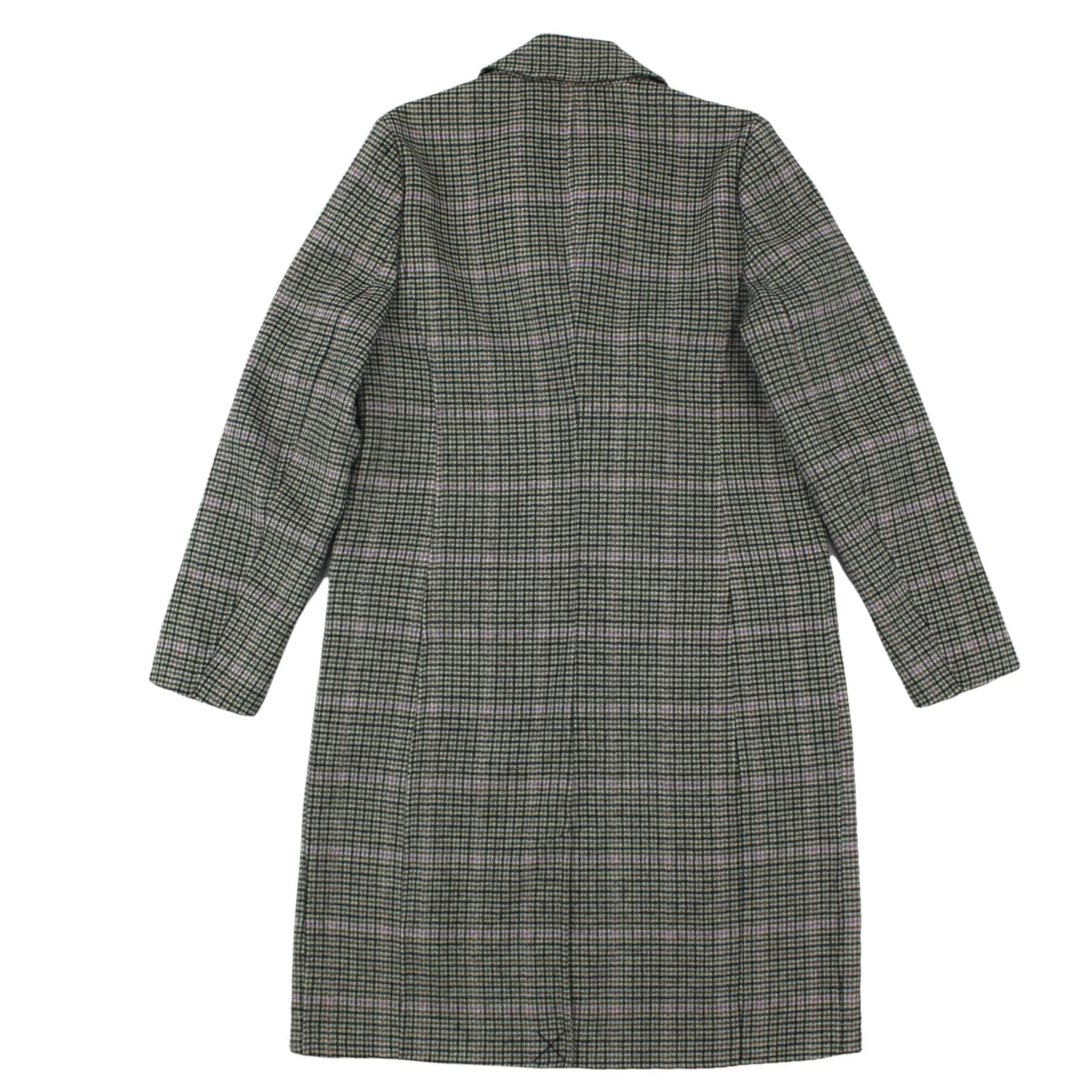 Brown Check Long Coat by Hush