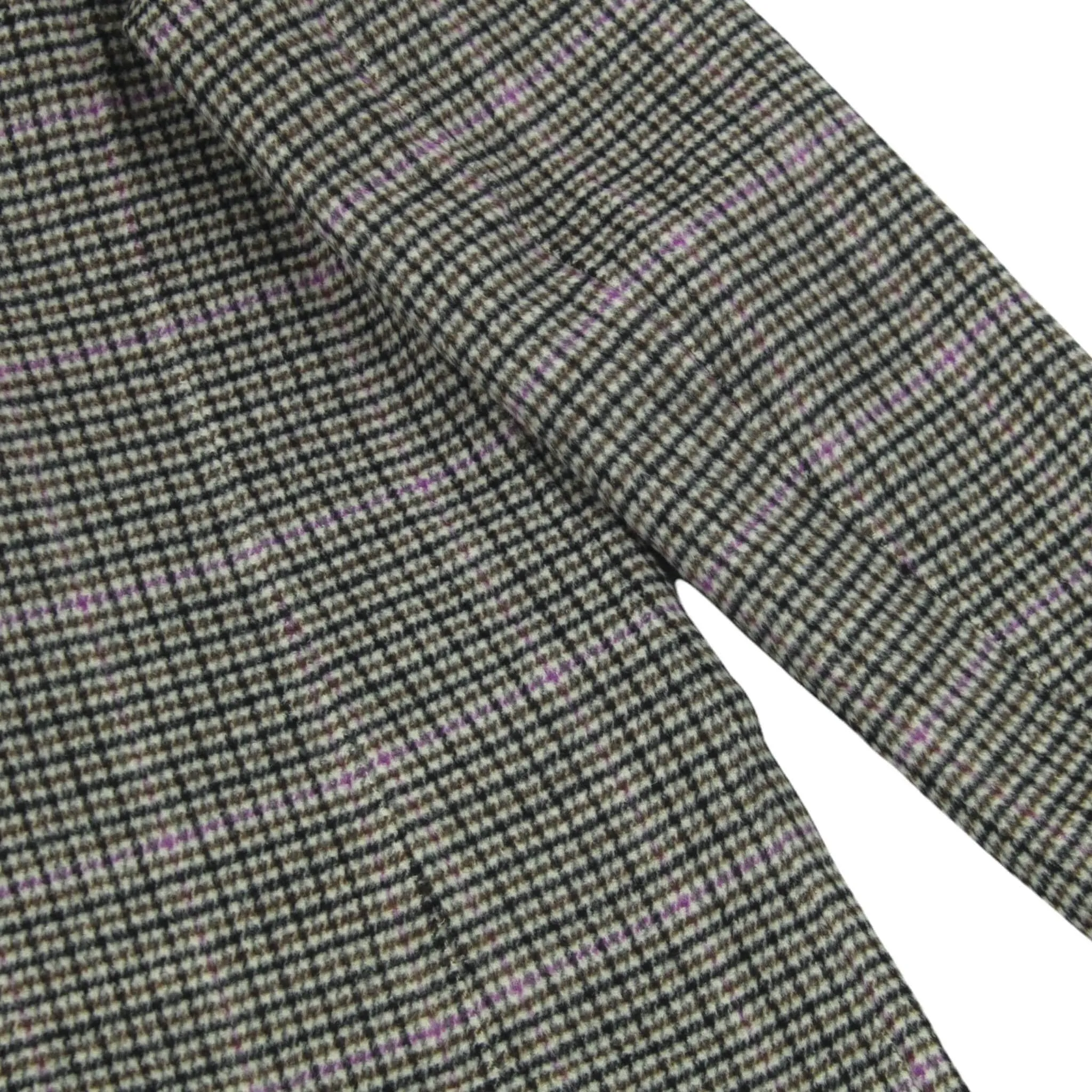 Brown Check Long Coat by Hush