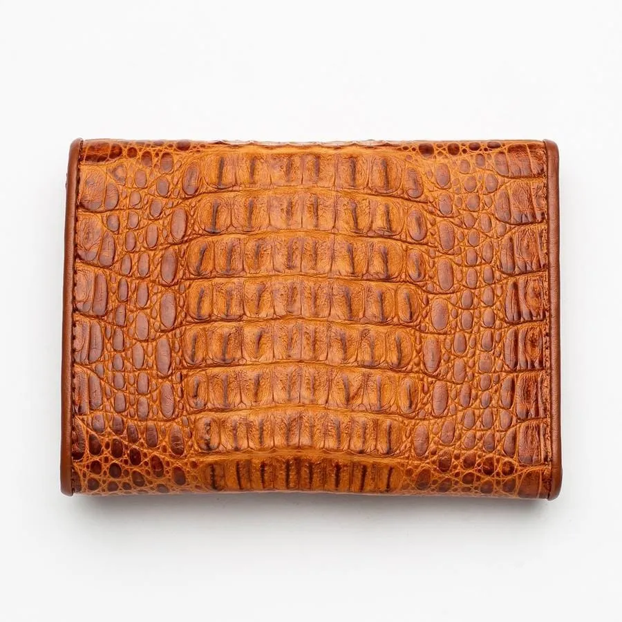 Brown Crocodile Skin Womens Wallets