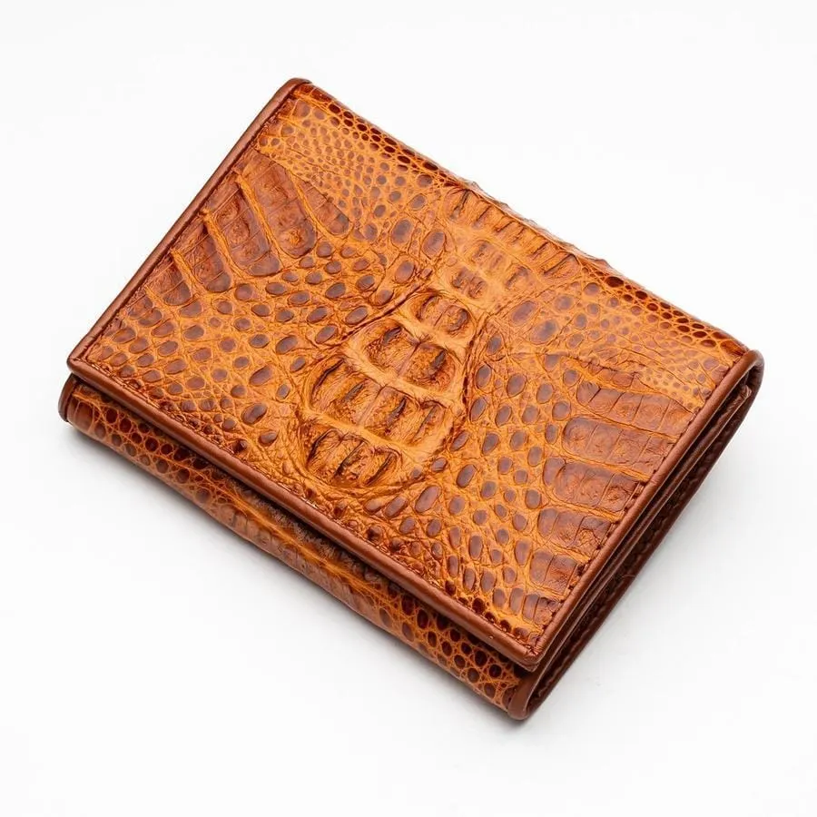 Brown Crocodile Skin Womens Wallets