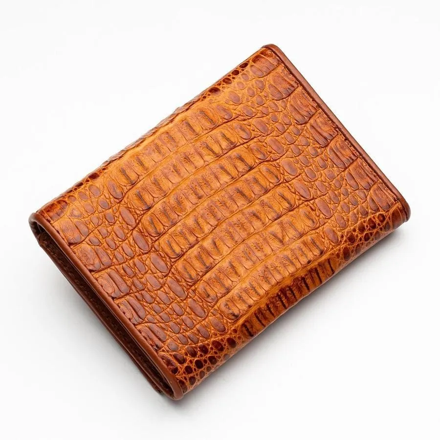 Brown Crocodile Skin Womens Wallets