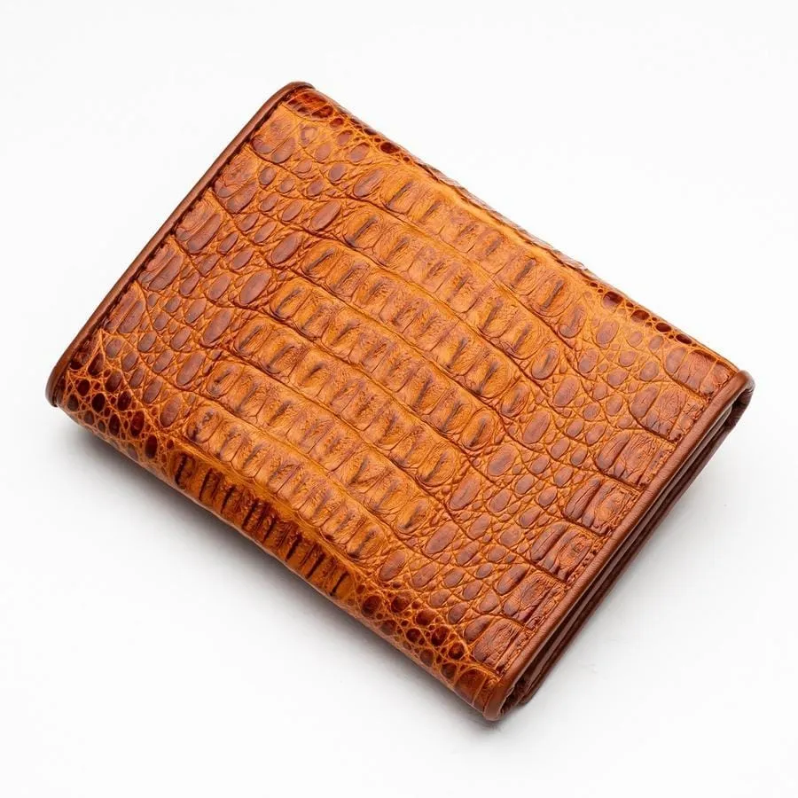 Brown Crocodile Skin Womens Wallets