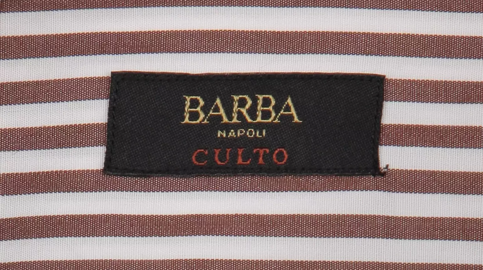 Brown Extra Slim Shirt by Barba Napoli