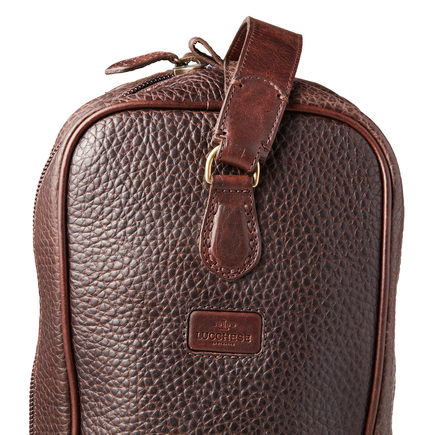 Brown Leather Boot Bag