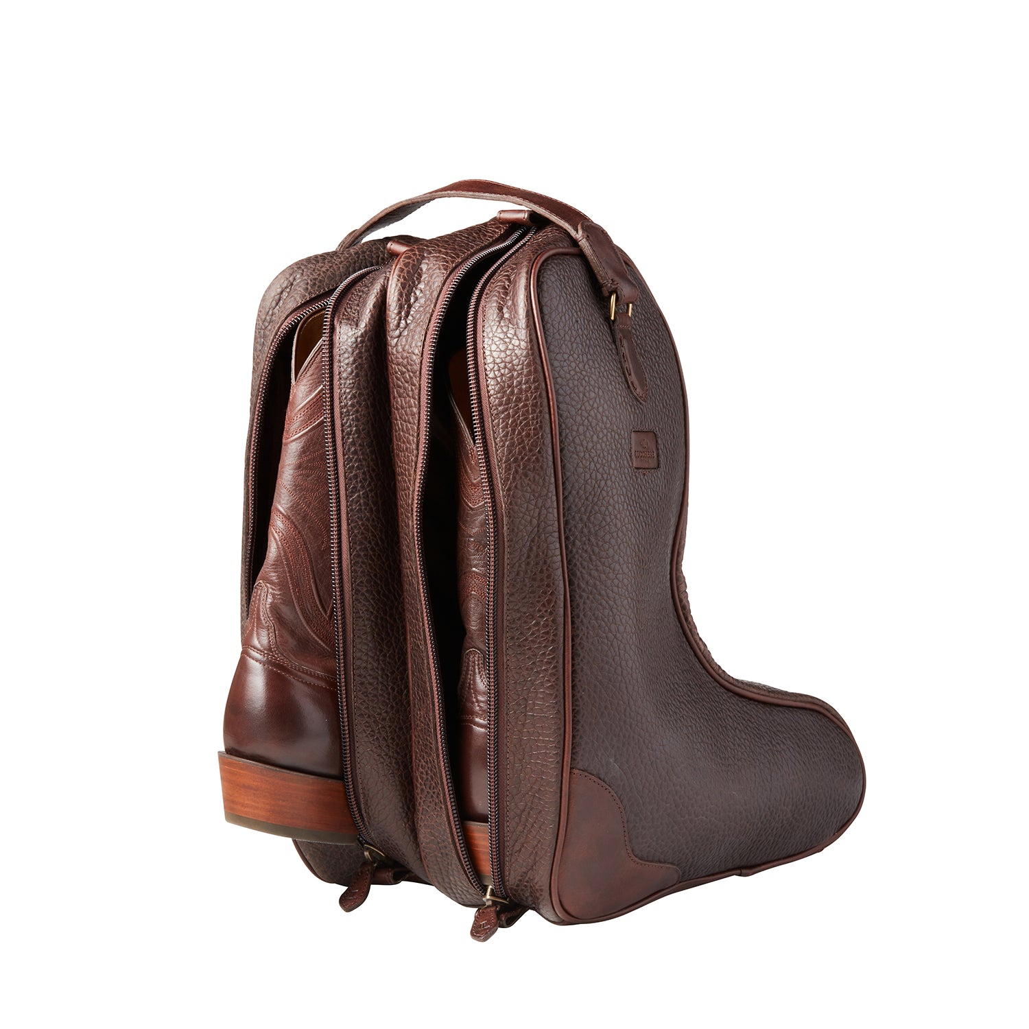 Brown Leather Boot Bag