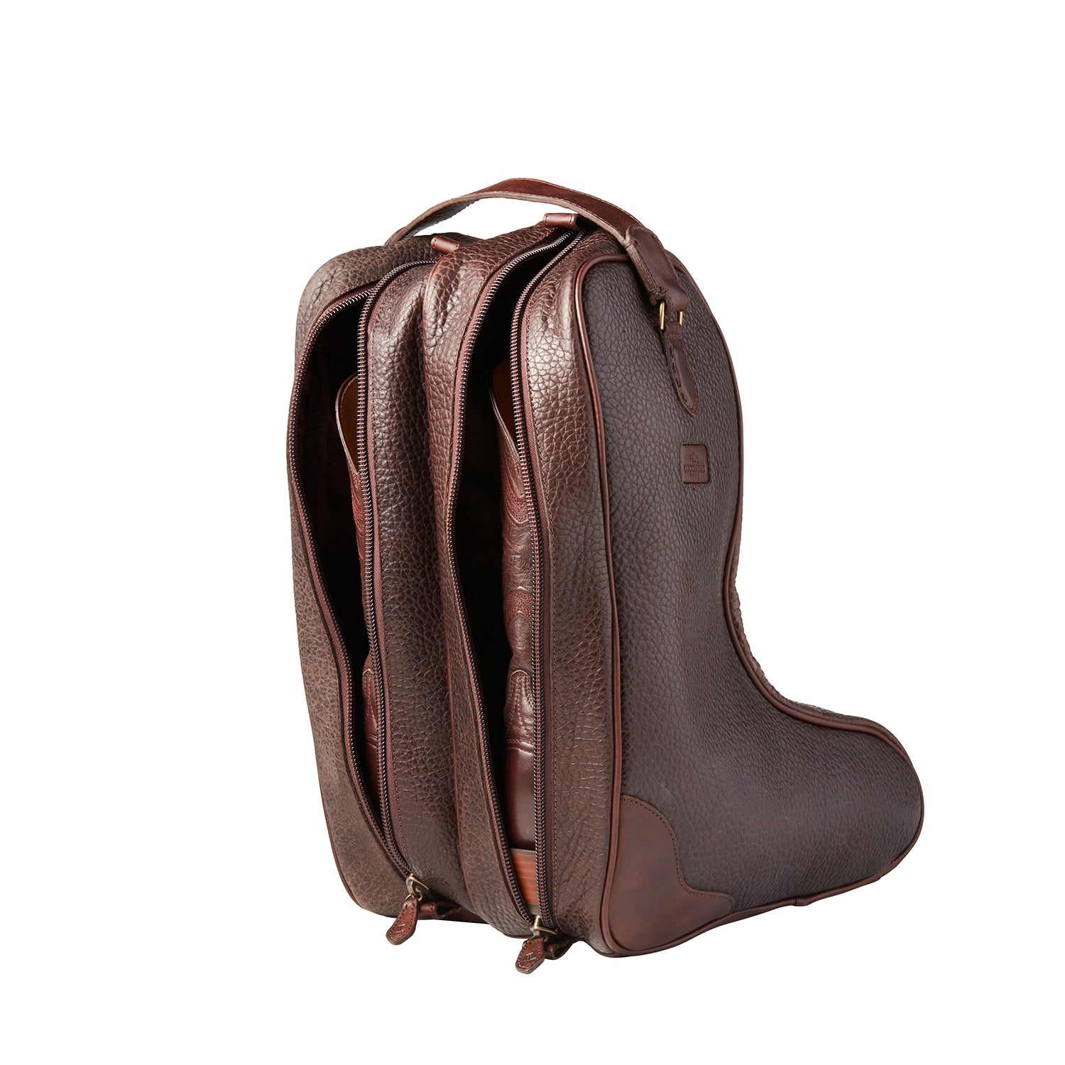 Brown Leather Boot Bag