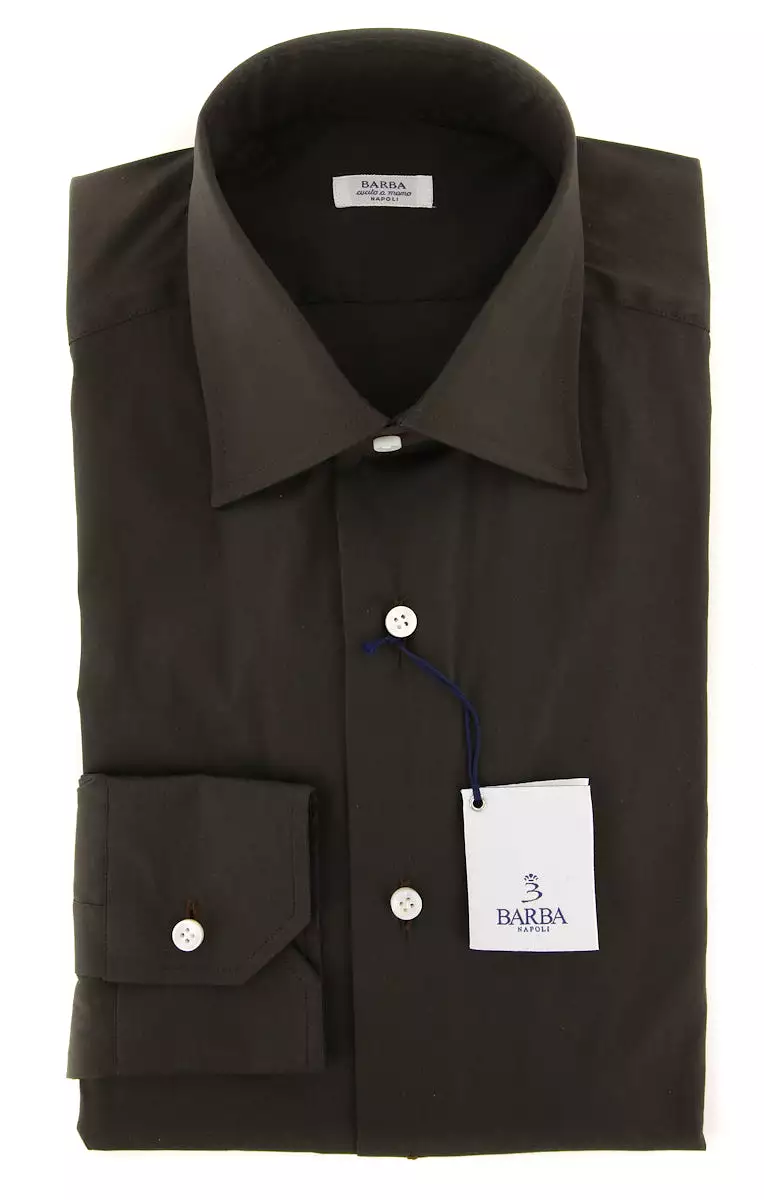 Brown Slim Fit Shirt - Barba Napoli | Best Online Deals