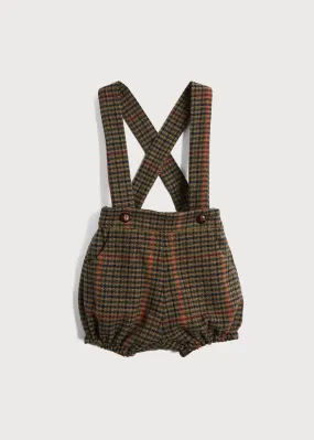 Brown Tweed Bloomers with Braces for 9-24 Months