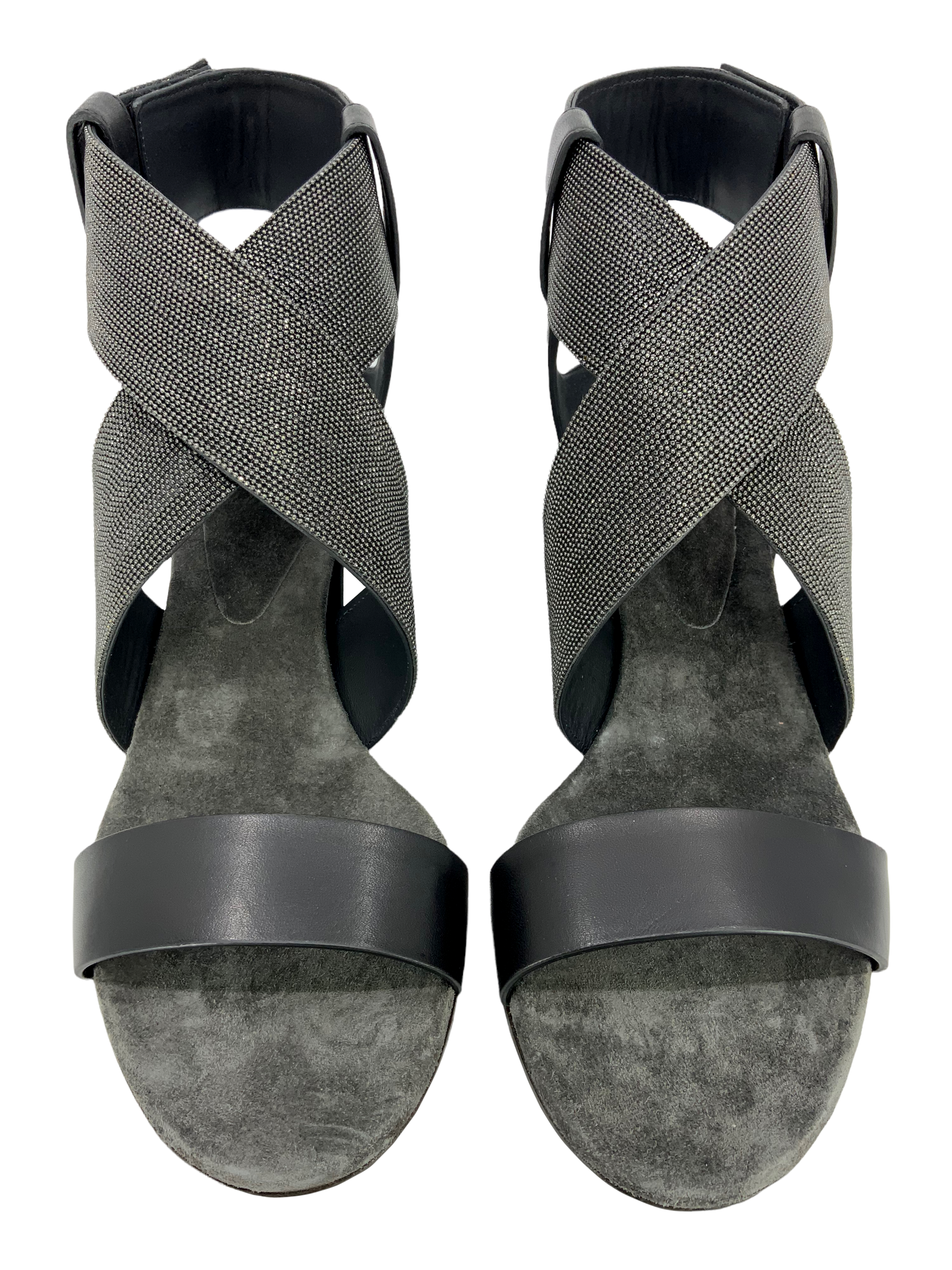 Brunello Cucinelli Monili-Strap Leather Sandals - Size 8