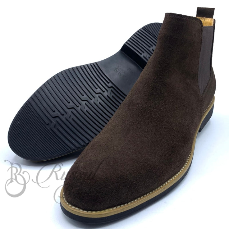 BS brown suede Chelsea boots