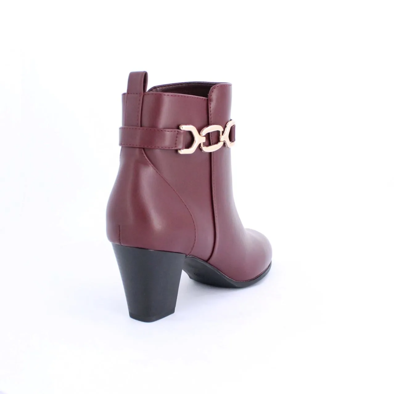 Burgundy LEONA Ankle Boot