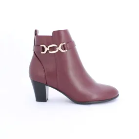 Burgundy LEONA Ankle Boot