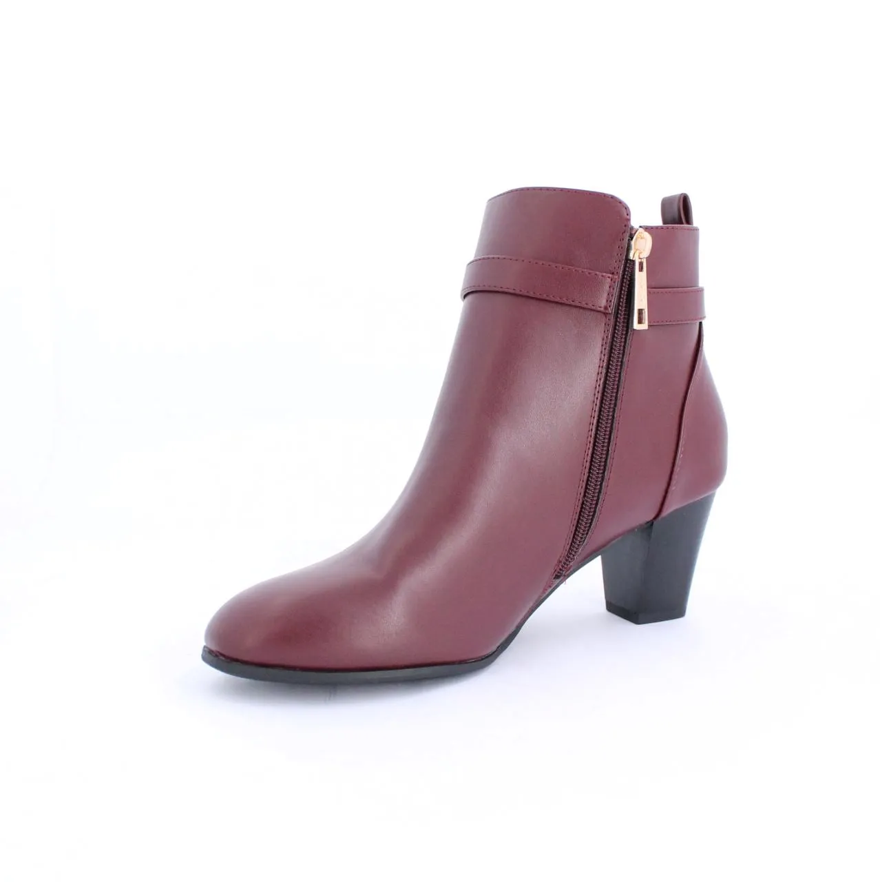 Burgundy LEONA Ankle Boot