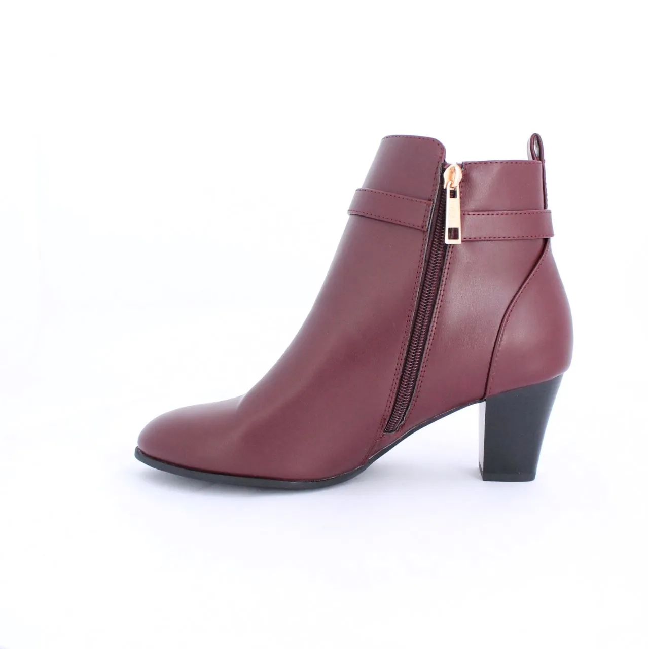 Burgundy LEONA Ankle Boot