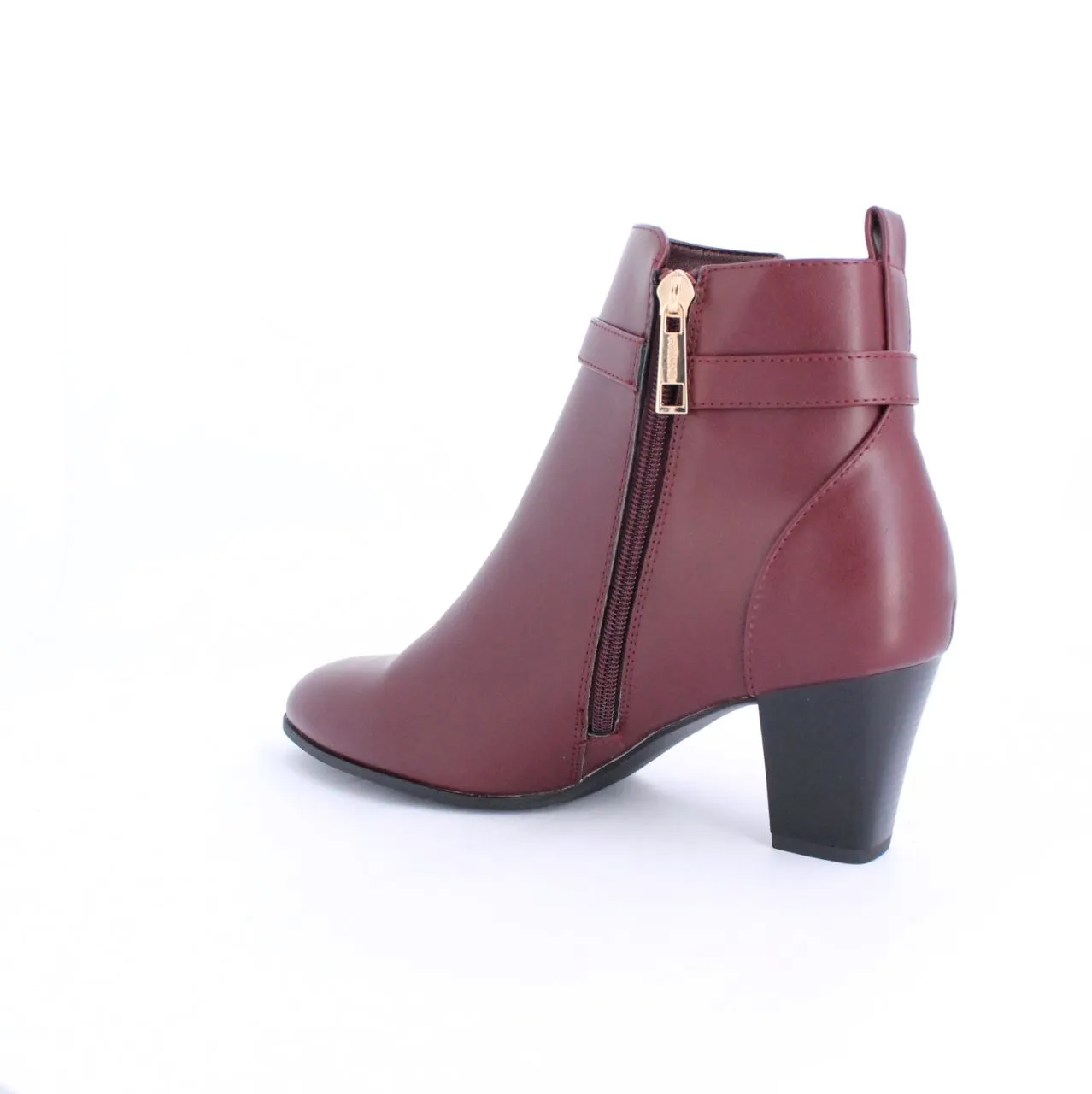 Burgundy LEONA Ankle Boot