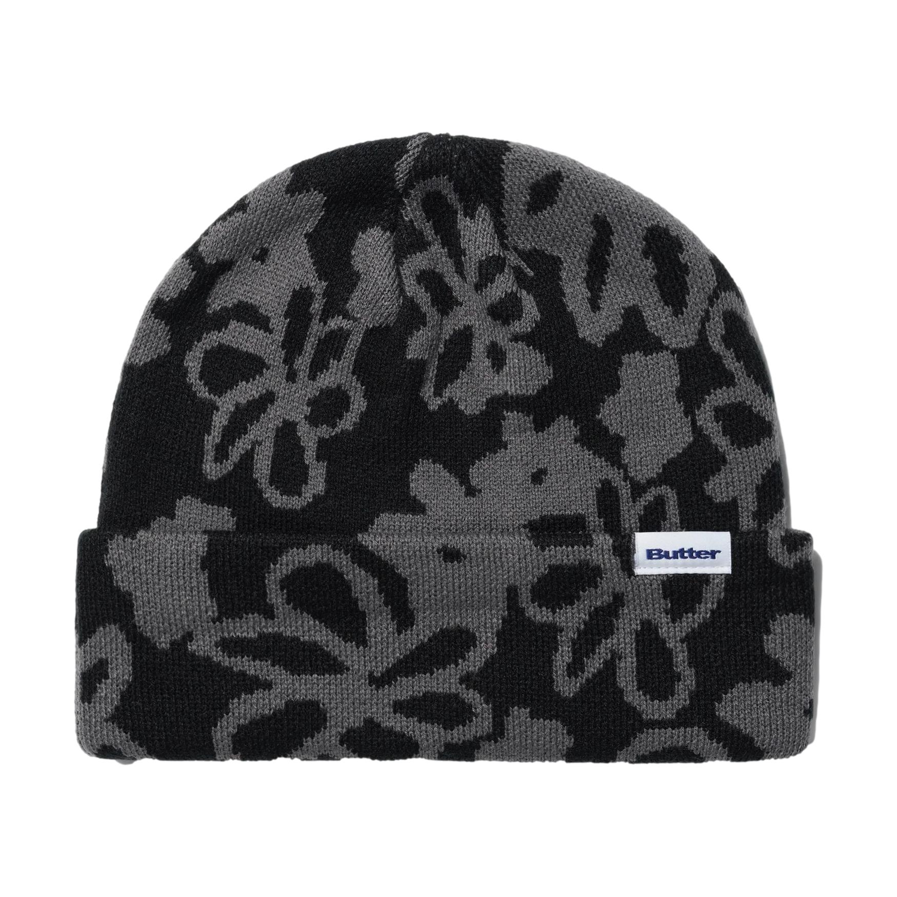 Butter Flowers Black Beanie