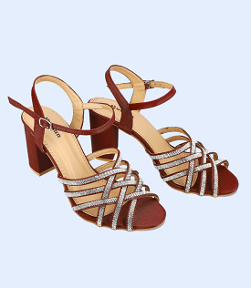 BW5859 Maroon Women Formal Sandal Heels