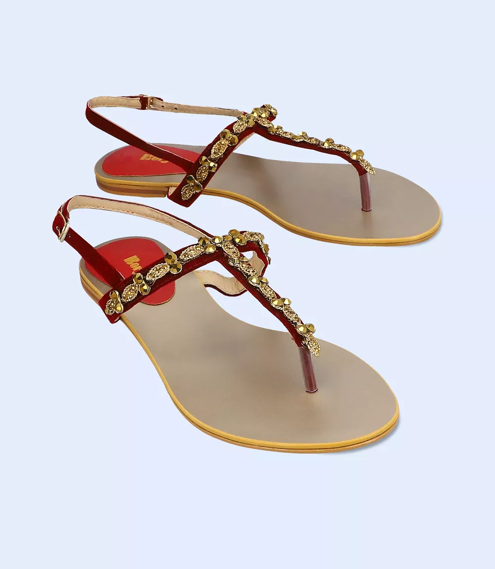 BW6076 Maroon Women Formal Sandal