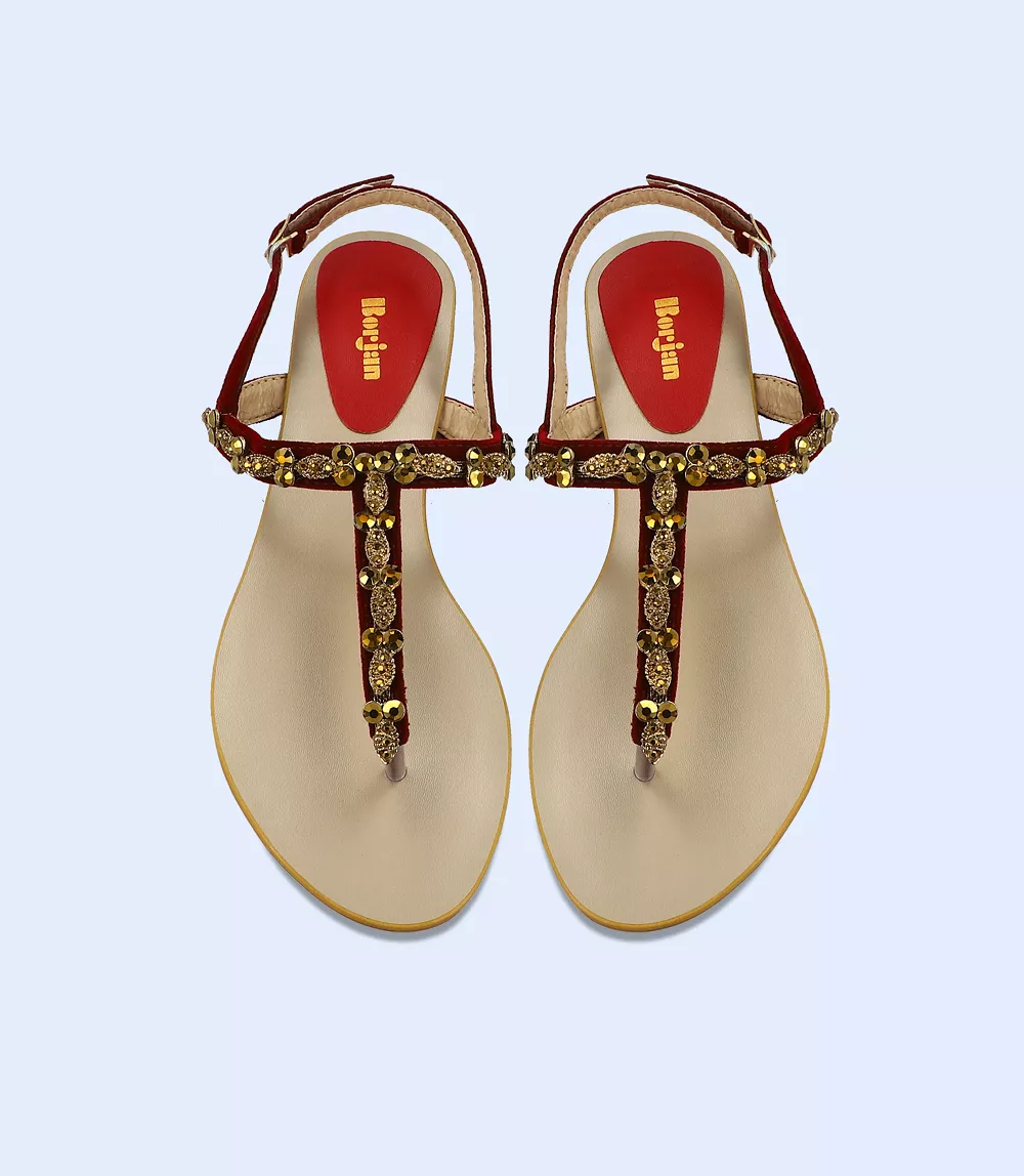 BW6076 Maroon Women Formal Sandal